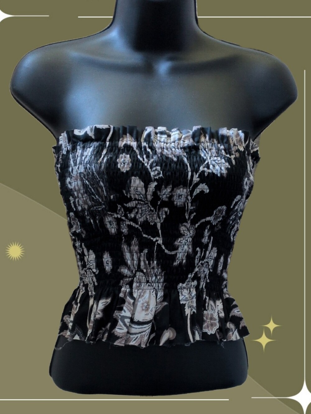 ✨ Mikoh Cotton Elastic Strapless Top Size 1 (XS / S)